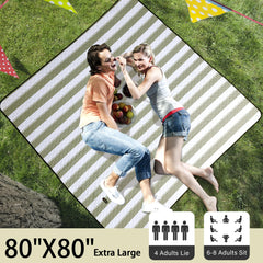 HX&OD folded blanket secured by carry strap for easy transport