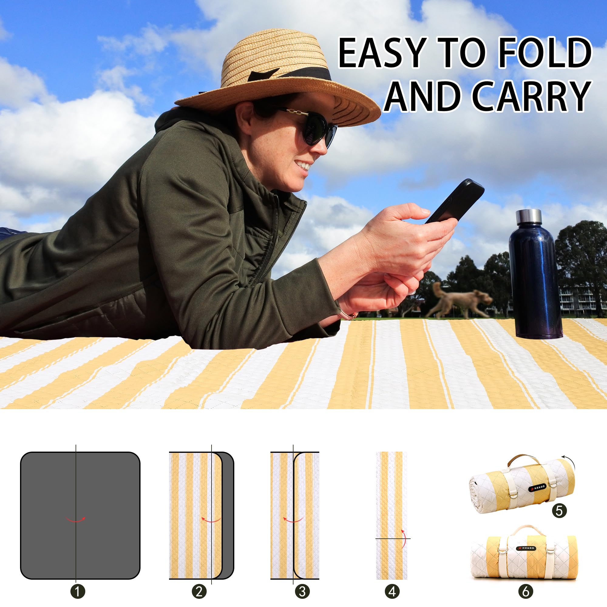 HX&OD family seated on blanket demonstrating roomy outdoor comfort