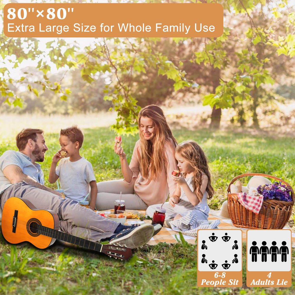 HX&OD folded compact blanket in hand for easy transport and storage