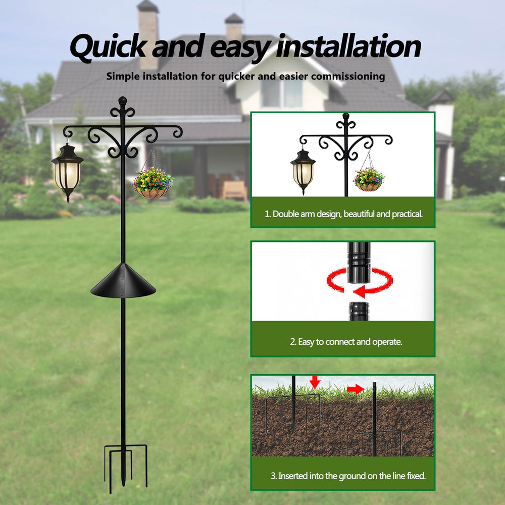 HXYQMMY Luzbirba installed in garden boosting vertical interest and bird visits