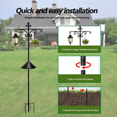 HXYQMMY Luzbirba installed in garden boosting vertical interest and bird visits