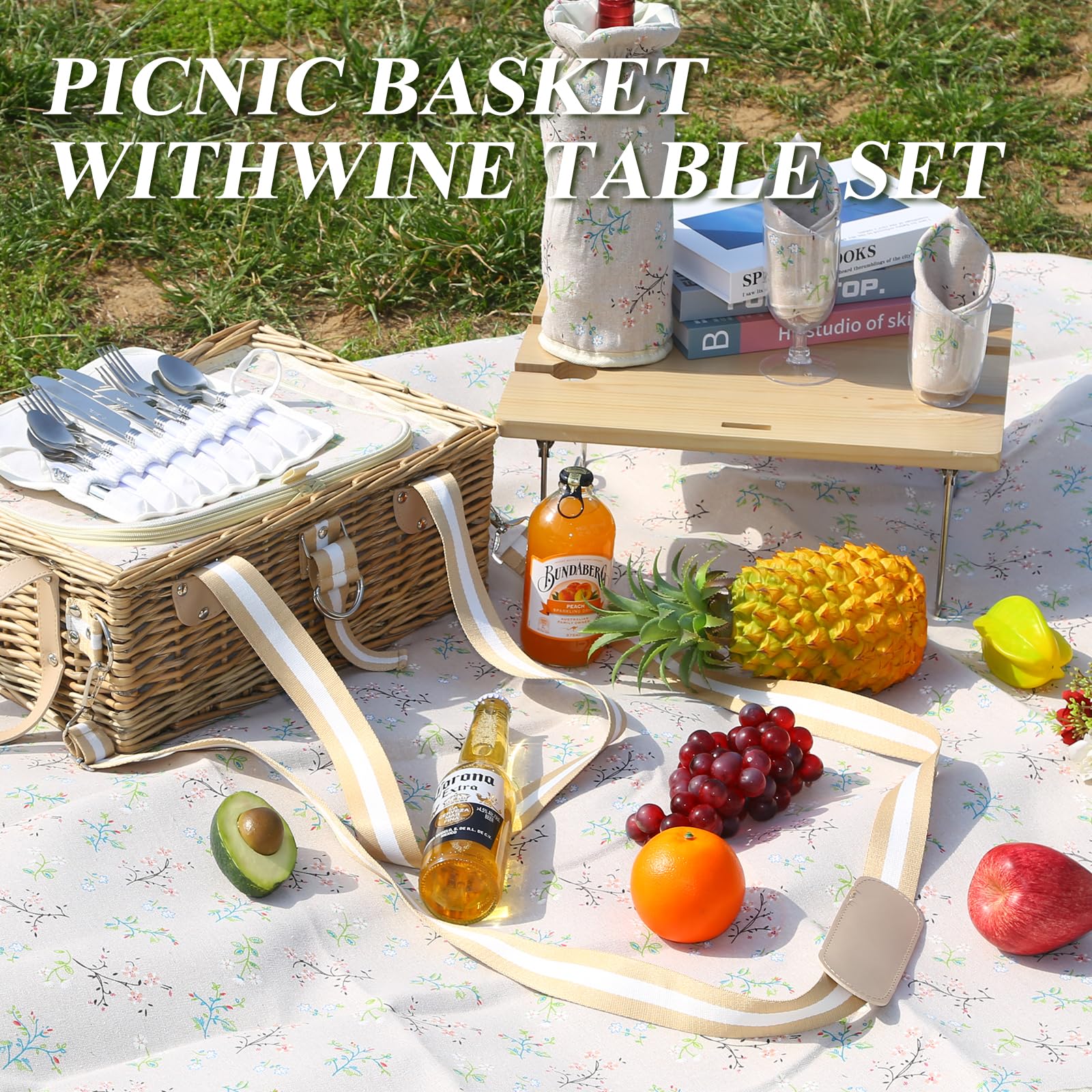 HYBDAMAI folding table open highlighting stable surface and compact design