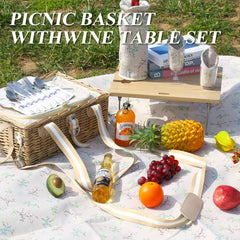 HYBDAMAI folding table open highlighting stable surface and compact design
