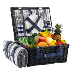 HYBDAMAI front-facing wicker basket showing classic style and organized storage benefit