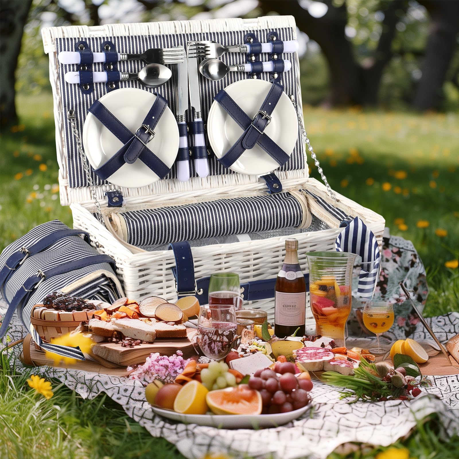 HYBDAMAI insulated compartment open view protects food and is easy to clean