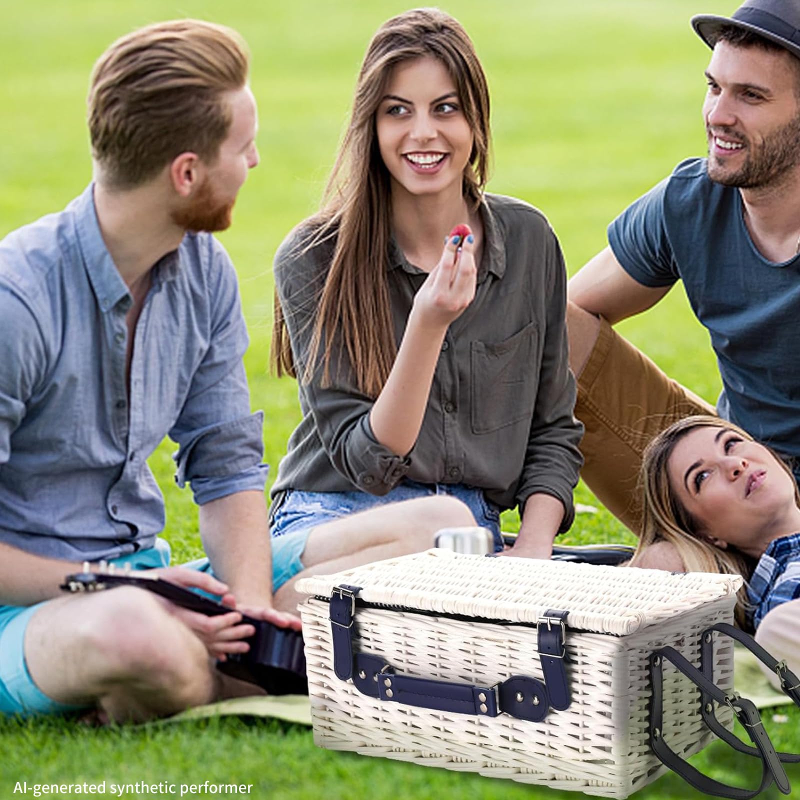 HYBDAMAI lifestyle shot of couple enjoying picnic showing relaxing benefit