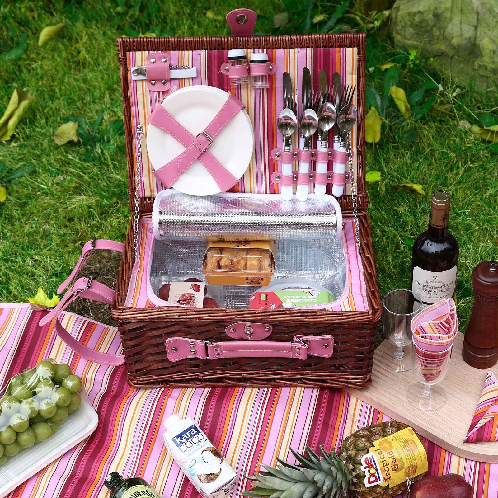 HYBDAMAI picnic set staged in park, attractive setup for outings and photos