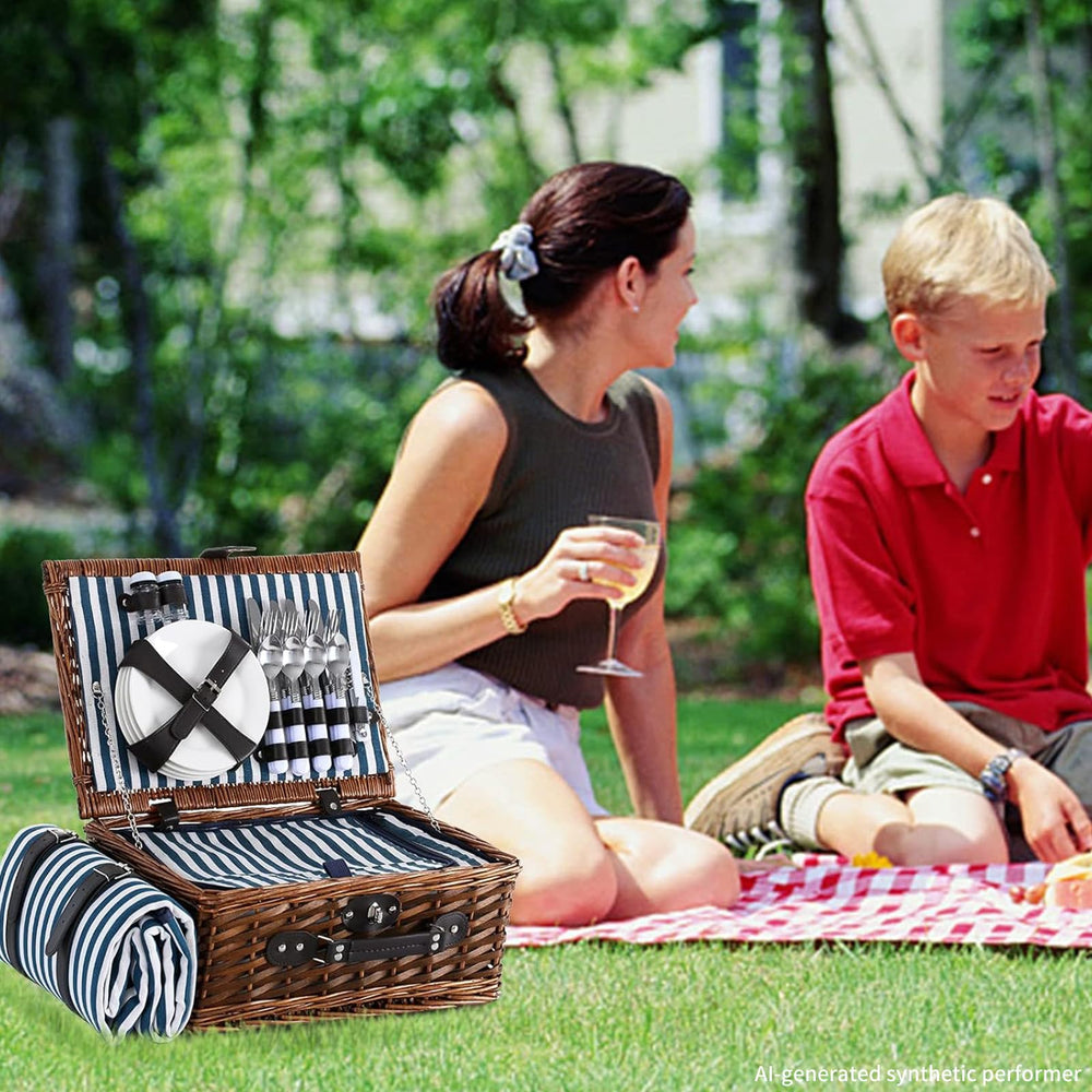 HYBDAMAI lifestyle shot at park picnic illustrating ready-to-use outdoor dining