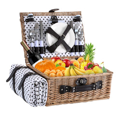 HYBDAMAI front-closed basket showing elegant suitcase-style design and secure carry benefit
