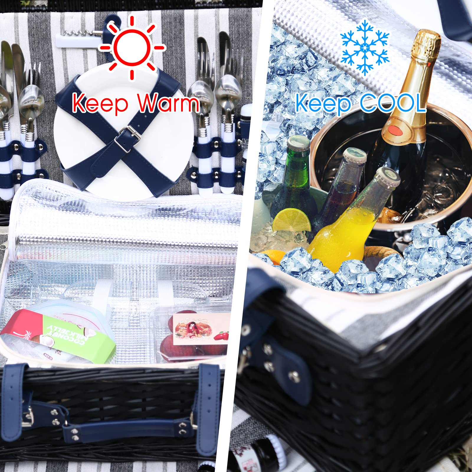 HYBDAMAI porcelain plates and stainless cutlery arranged for neat transport benefit