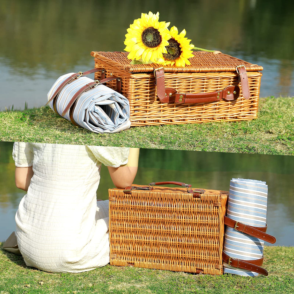 HYBDAMAI basket beside seated people showing scale and seating capacity