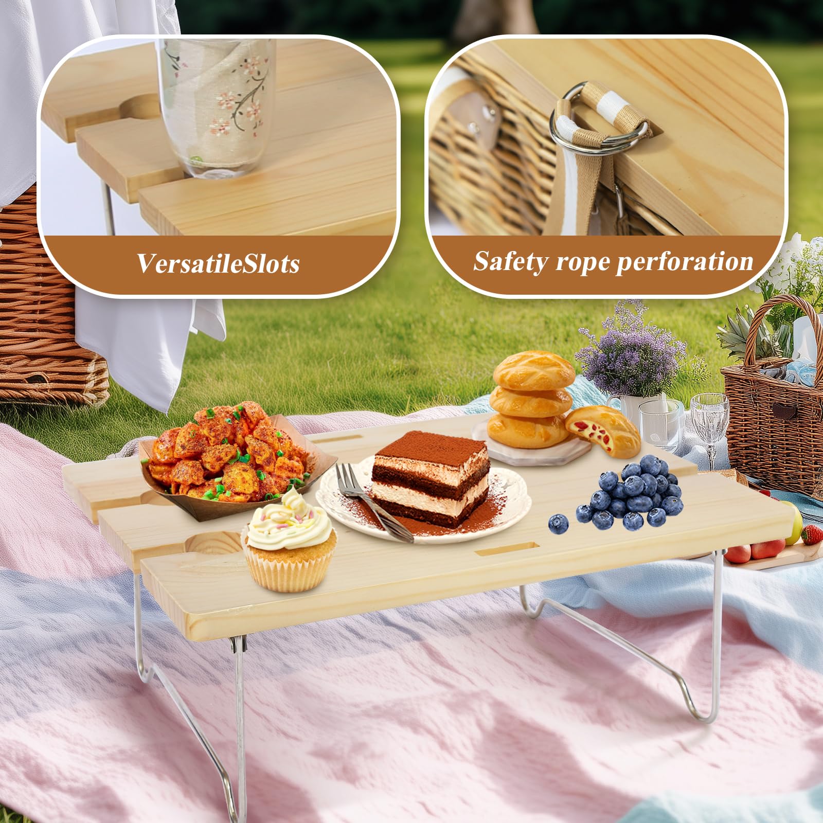HYBDAMAI waterproof picnic blanket laid out offering dry seating on grass