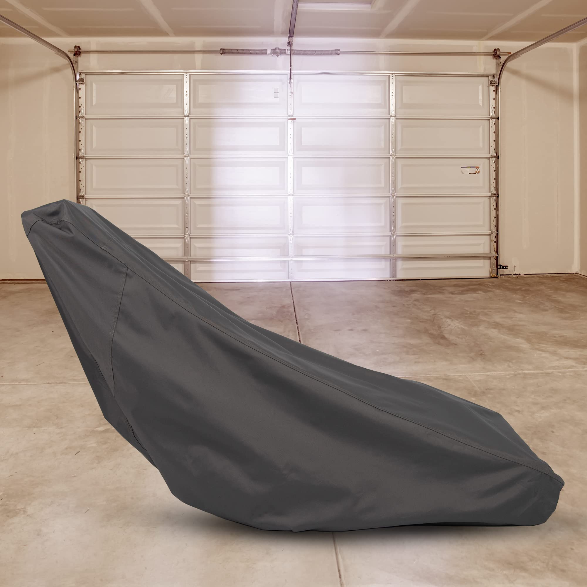 Hybrid Covers in yard setting protecting mower from sun and rain