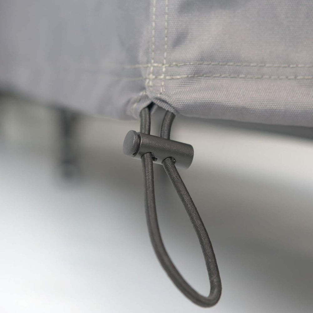 Hybrid Covers next to measuring tape showing 60x33x45 fit verification