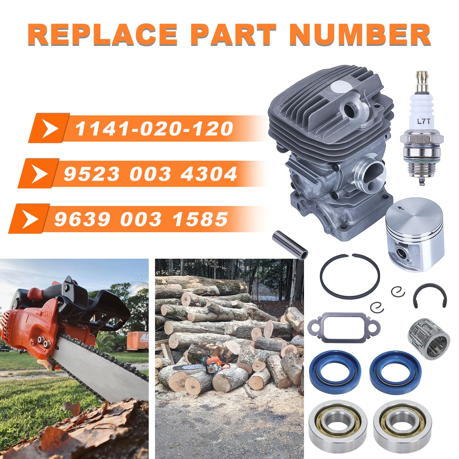 Hyceker bearings and seals arranged to display included components for a full rebuild