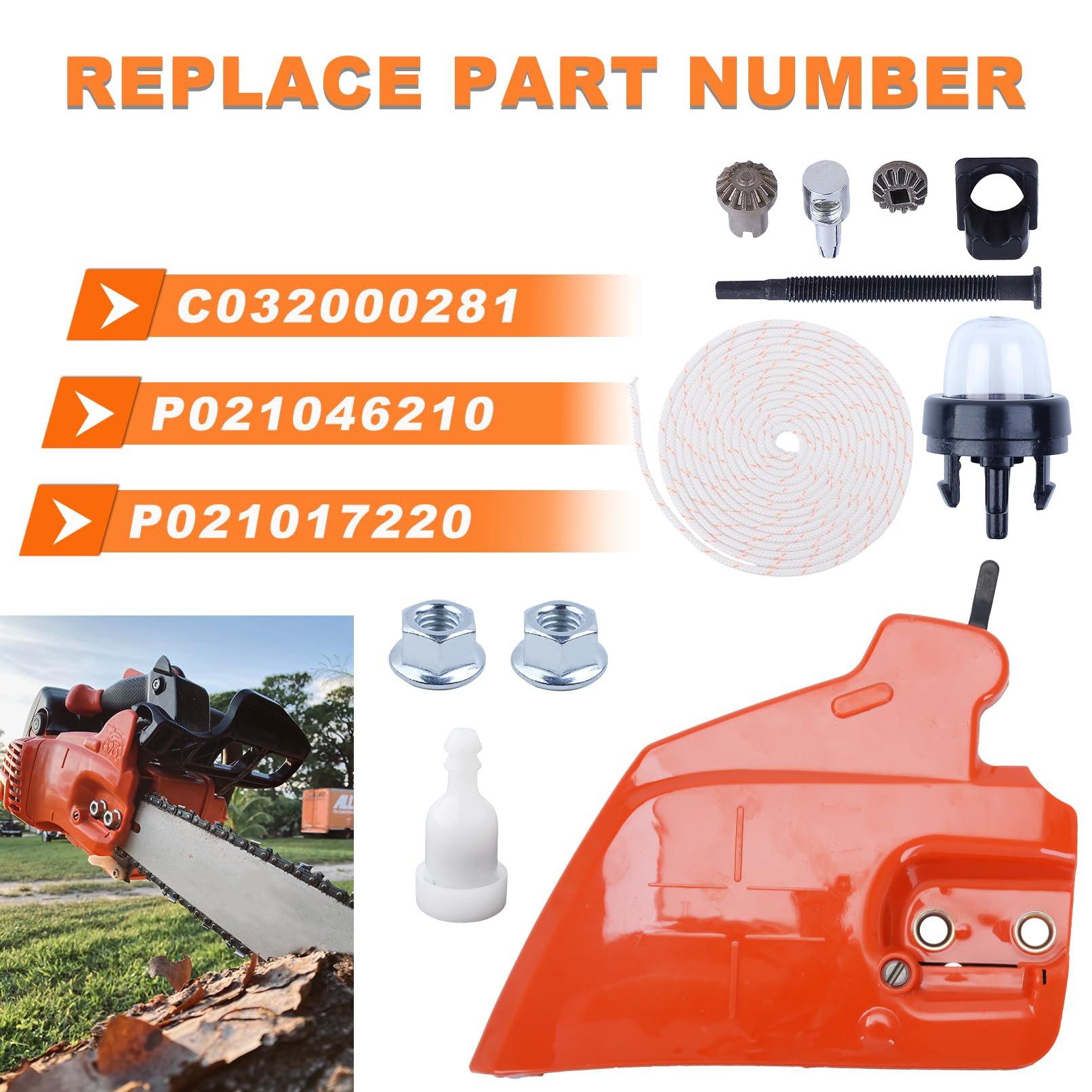 Hyceker clutch cover kit laid out with adjuster bar nuts primer bulb for easy replacement