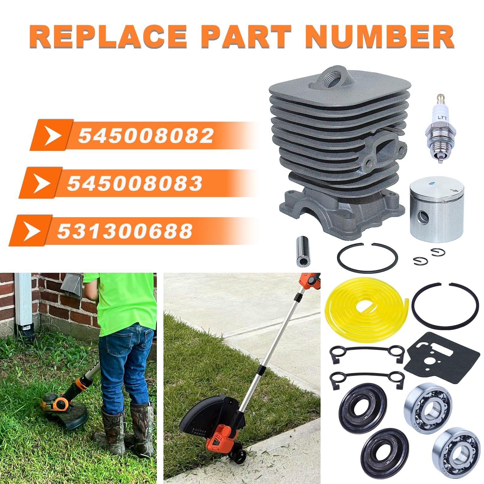 Hyceker layout of gaskets and seals organized for fast top-end rebuild and leak prevention