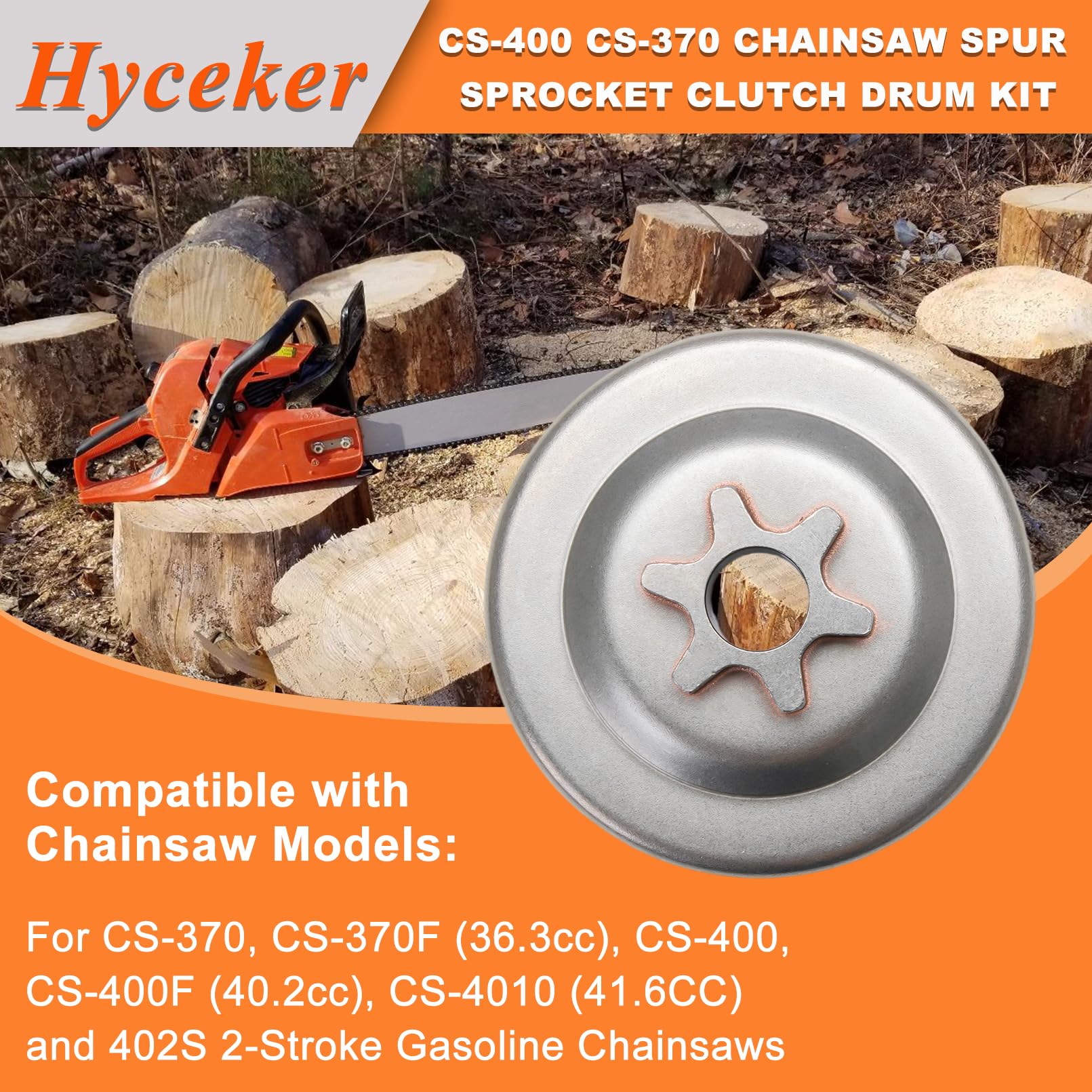 Hyceker 3/8"LP-6T spur sprocket close detail for reliable chain drive