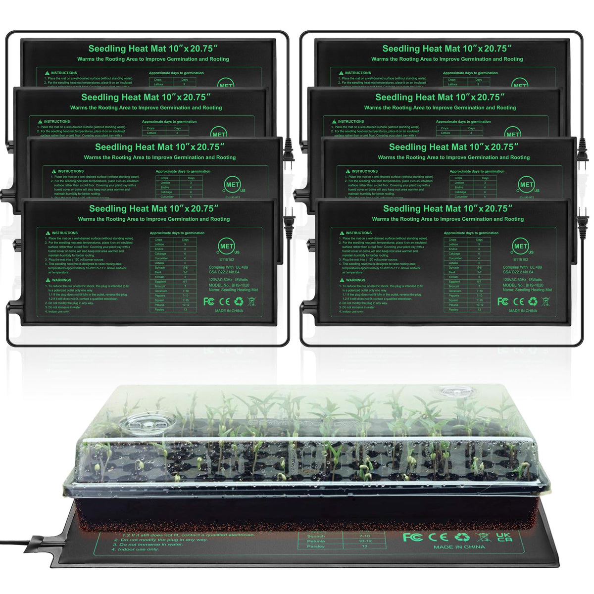 HYDGOOHO front view of heat mat showing compact tray fit and reliable warming