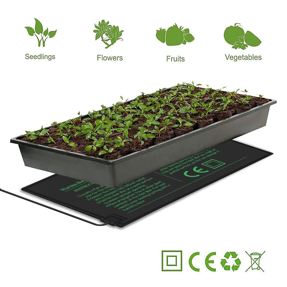 HYDGOOHO thermometer on mat showing steady root-zone temperature control