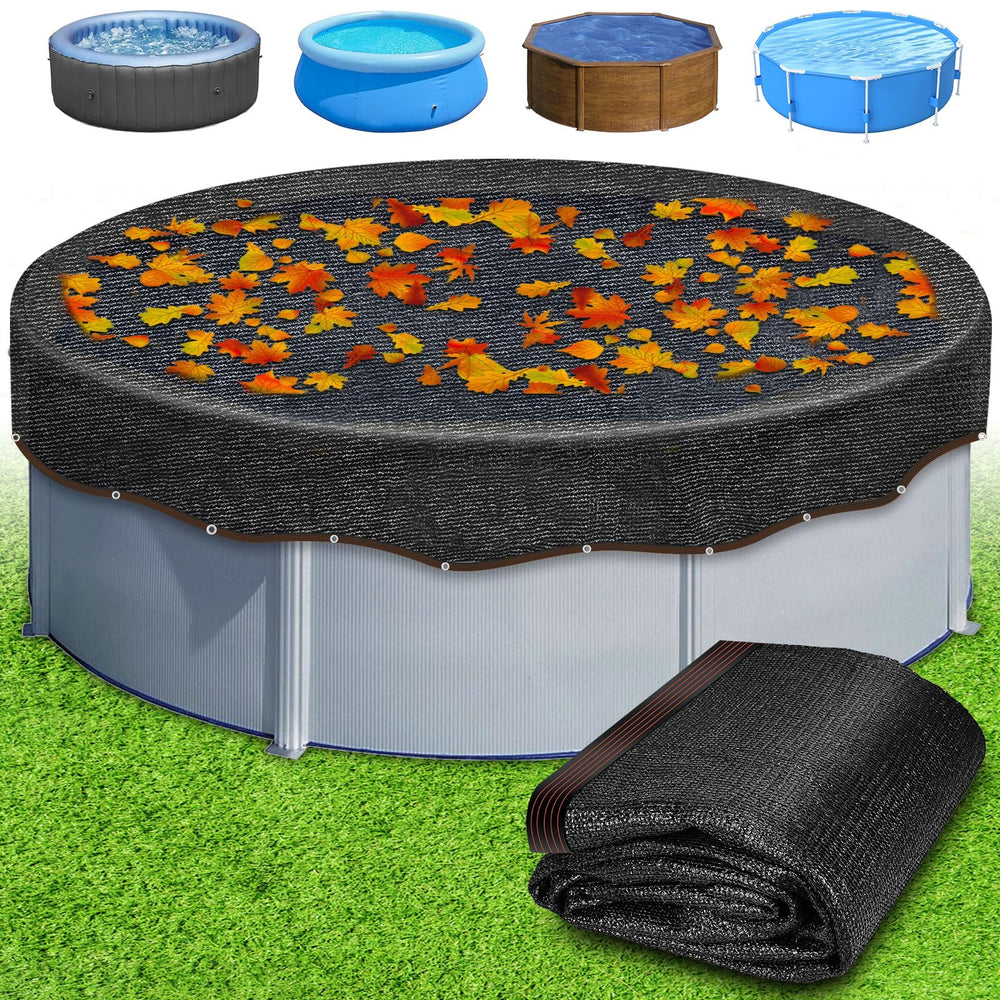 Hydream front view of 18ft leaf net cover showing product packaging and benefit protection