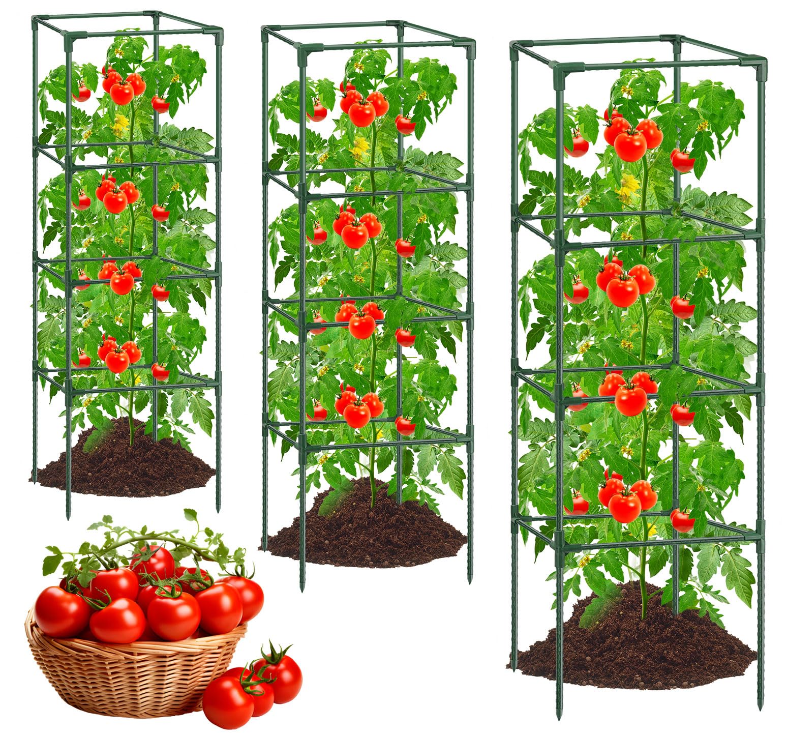 Hydream front view of three assembled towers showing stable support