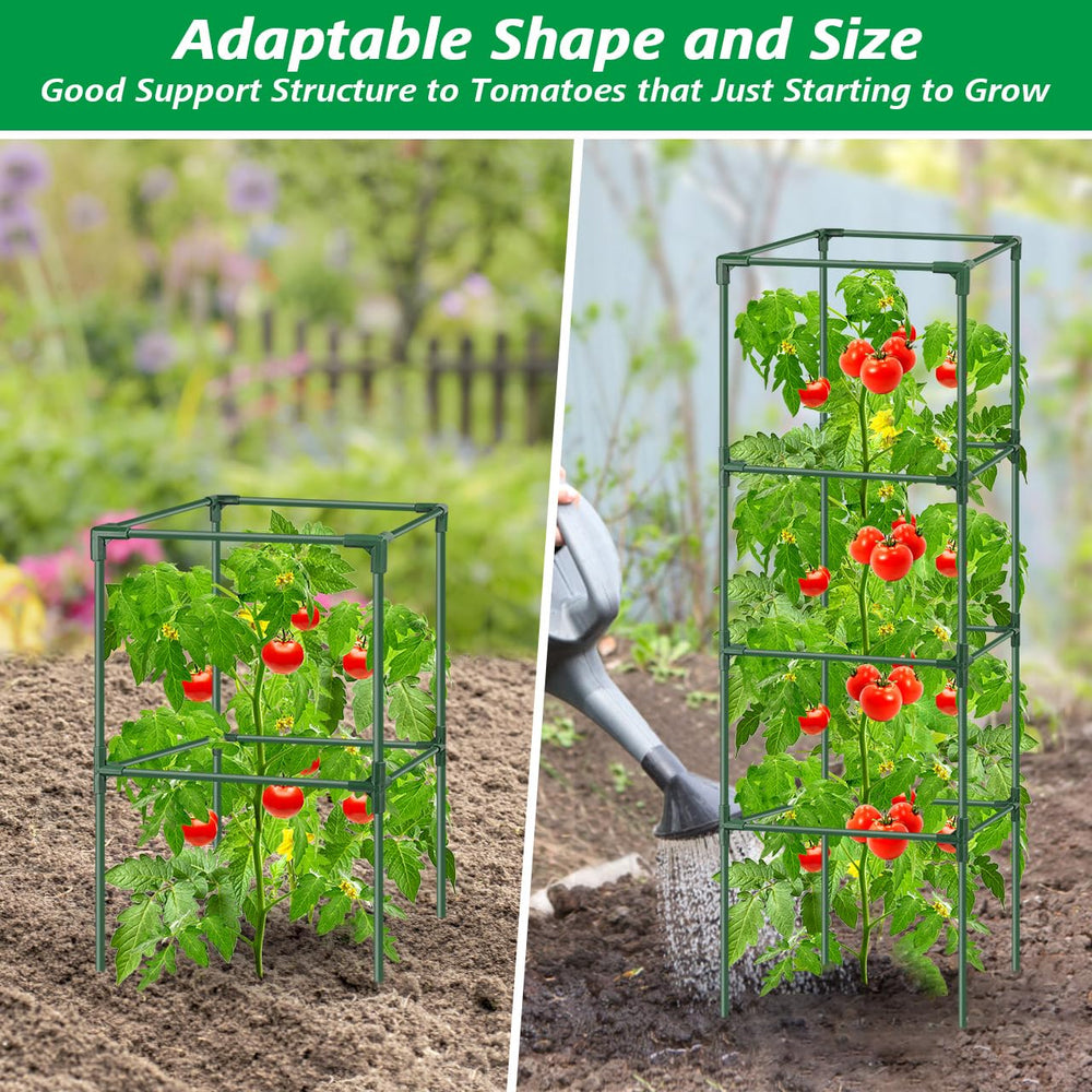 Hydream tower in patio container supporting cucumbers and flowers