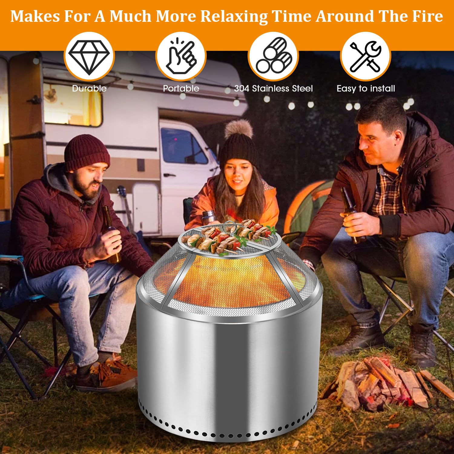 Hydream lifestyle backyard setting showing safer fires and ambiance