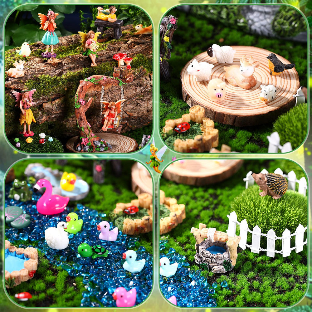 HyDren assorted animals and fairies laid out to show variety for scene-building