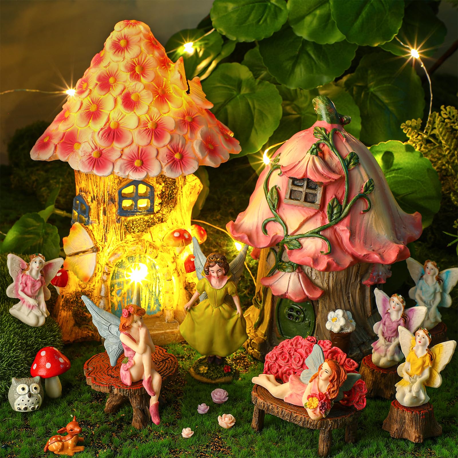 HyDren yard display styling with miniatures adding whimsical curb appeal