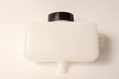 Hydro-Gear expansion tank installed on mower illustrating OEM fit and easy replacement