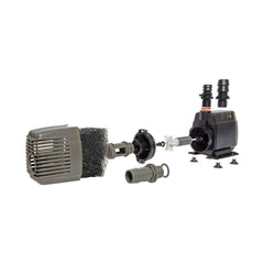 Hydrofarm AAPW550 beside 55 gallon tank showing scale and space-saving advantage