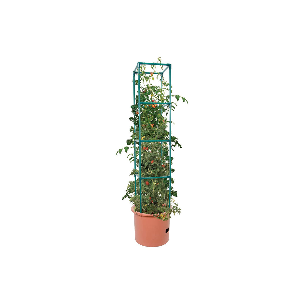 Hydrofarm GCTB2 trellis close-up illustrating strong frame and easy assembly benefit