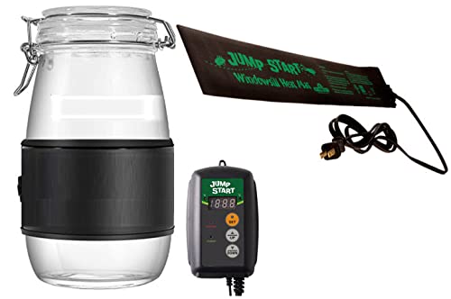 Hydrofarm JumpStart beside common objects showing compact size and convenient placement options