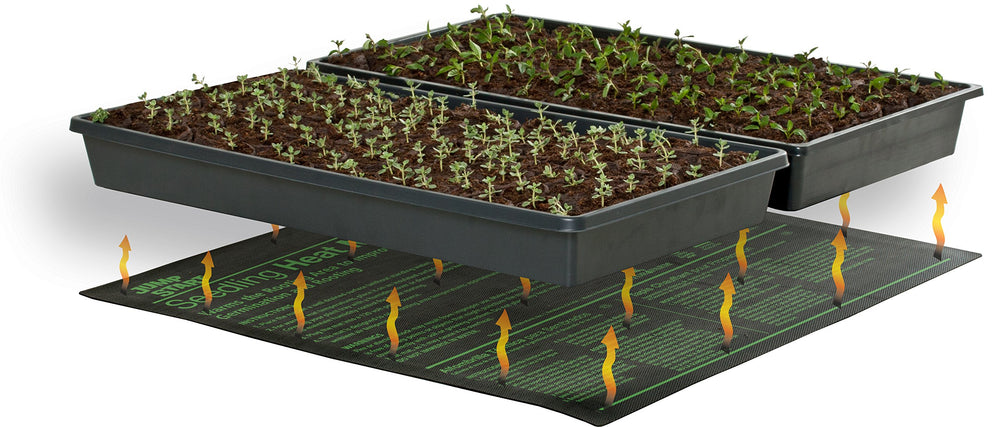 Hydrofarm printed tips on mat surface showing easy reference for planting success