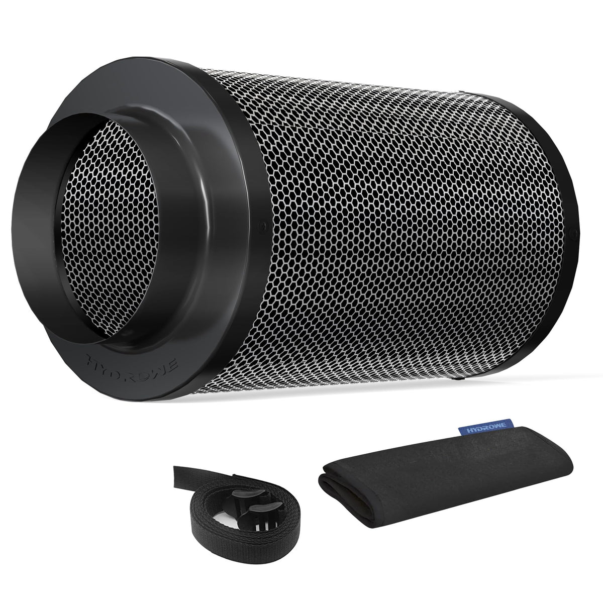 HYDROWE front view showing compact 6-inch filter and flange for easy installation