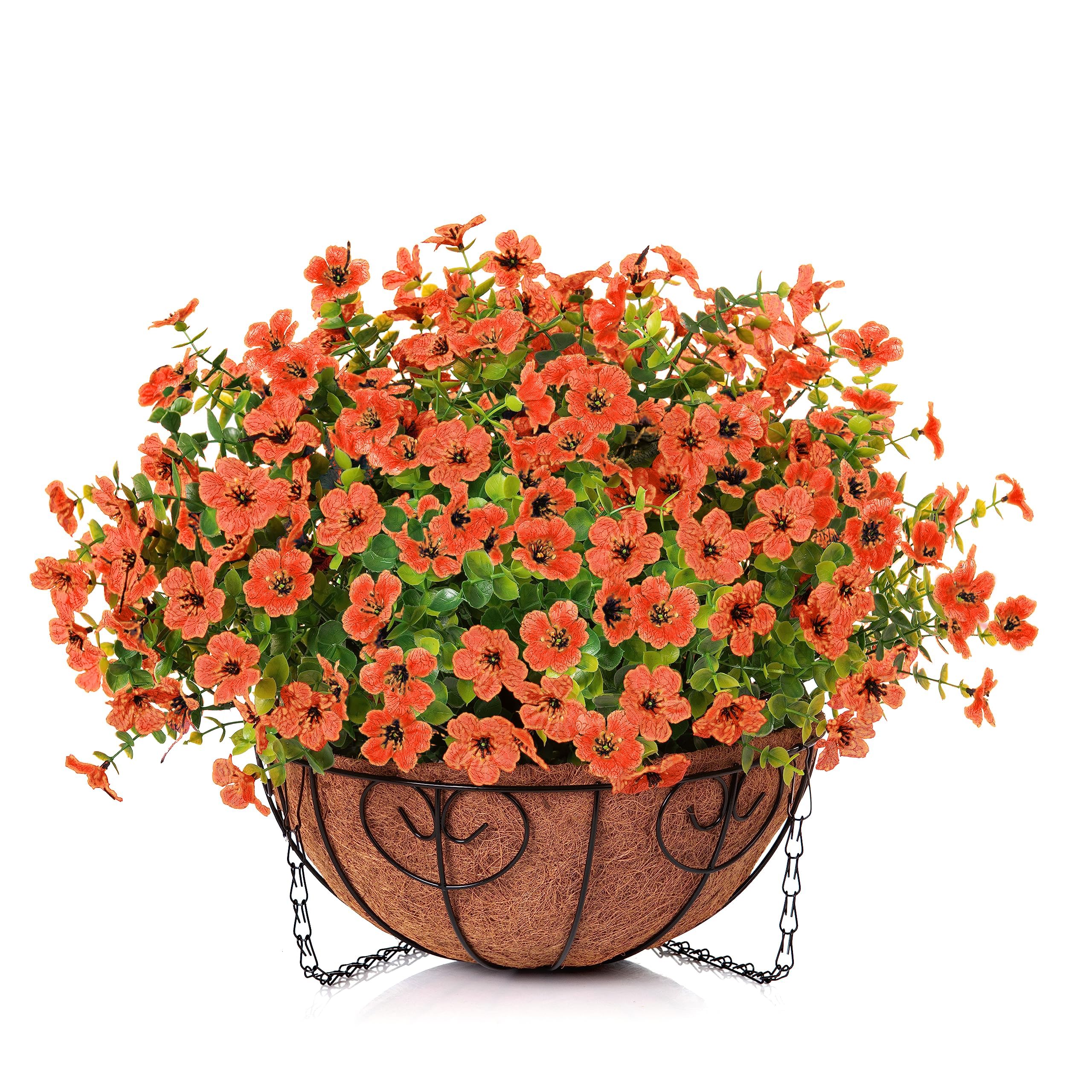 HyeFlora close-up of orange mums and daisies showing lifelike petal texture benefit