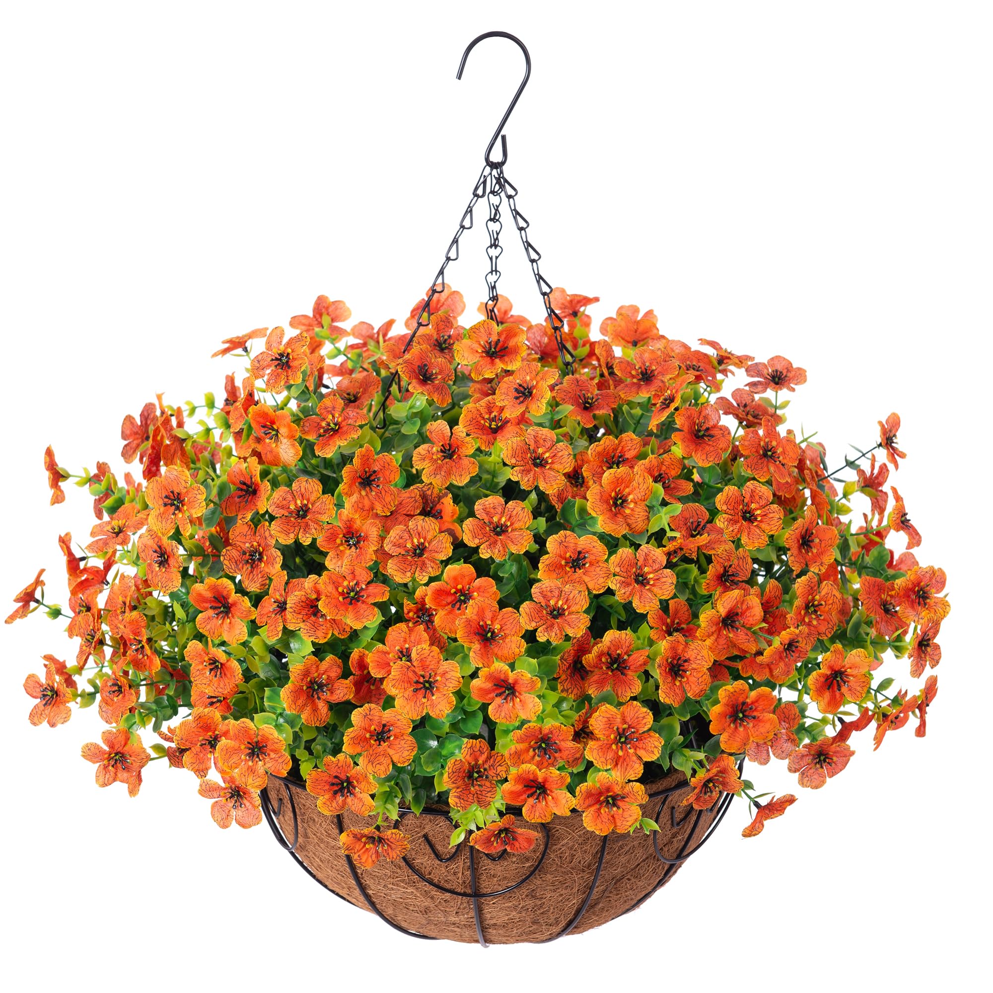 HyeFlora front view of hanging basket showing full fall color and instant curb appeal