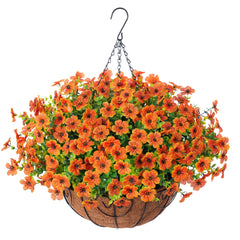 HyeFlora front view of hanging basket showing full fall color and instant curb appeal
