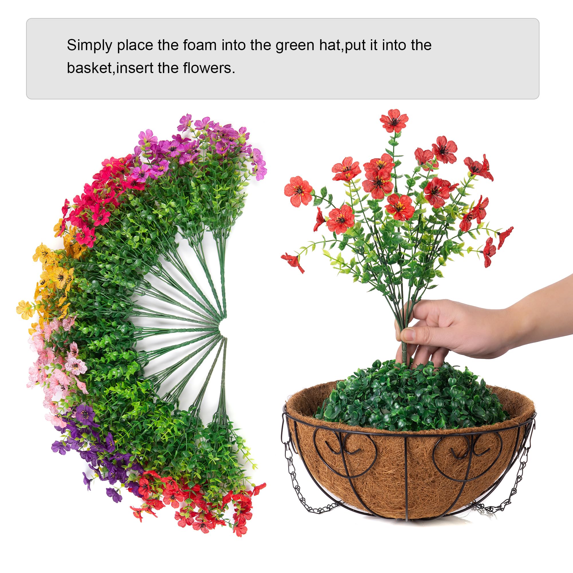 HyeFlora hanging basket on porch illustrating year-round decoration and low maintenance