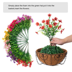 HyeFlora hanging basket on porch illustrating year-round decoration and low maintenance