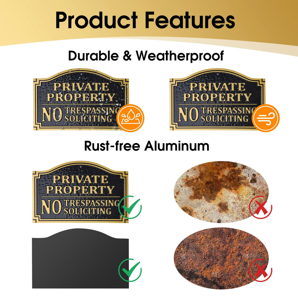 HYF DESIGN sign edge showing 0.2 inch aluminum thickness for long-lasting durability