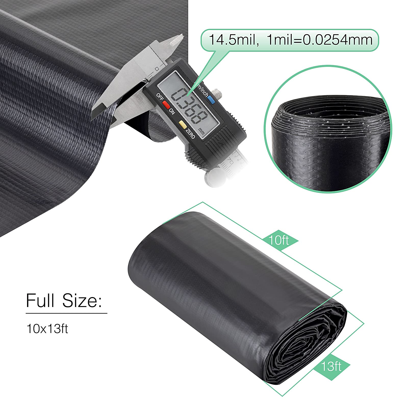 hygger folded liner for transport showing compact, portable storage benefit