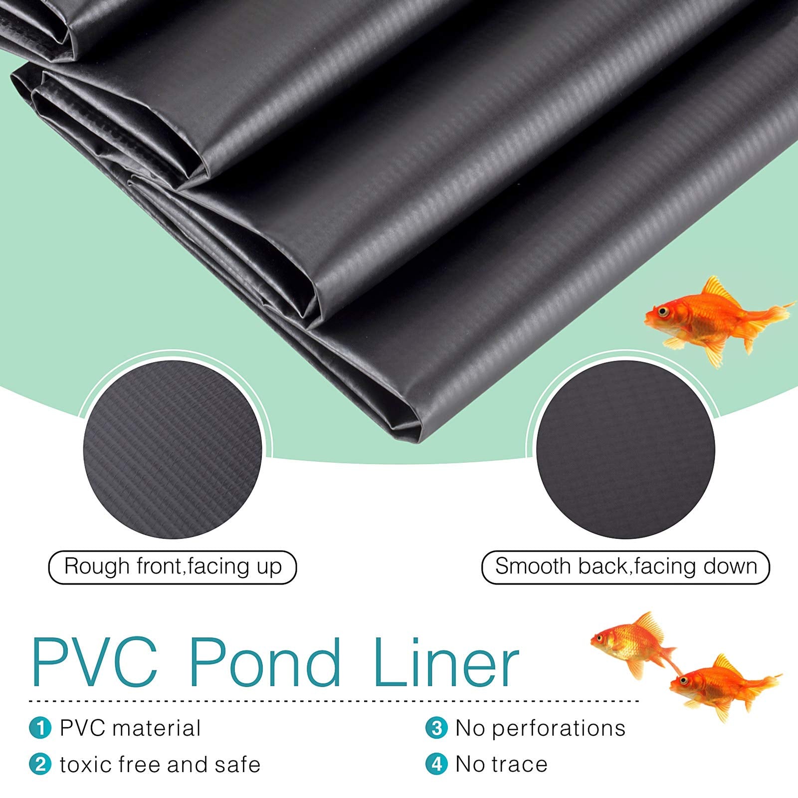 hygger PVC texture close-up highlighting durable thick material benefit