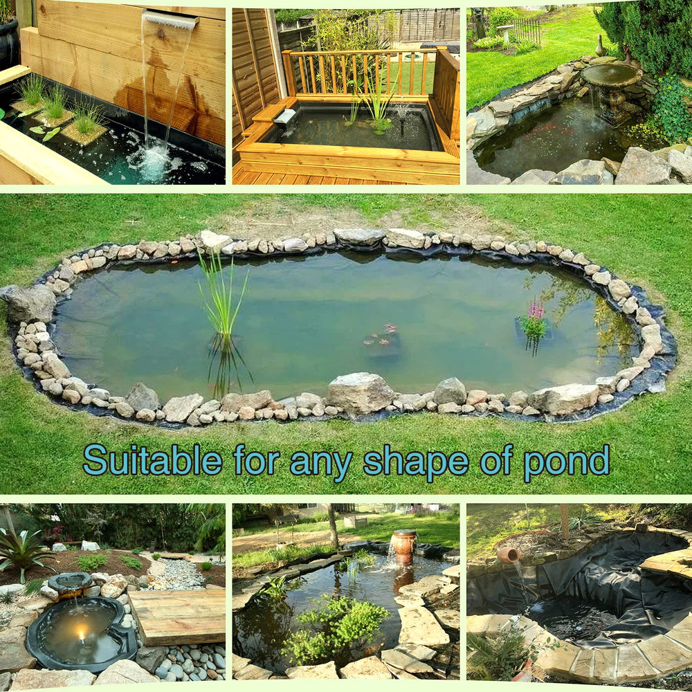 hygger liner next to ruler demonstrating exact 10x13ft sizing benefit