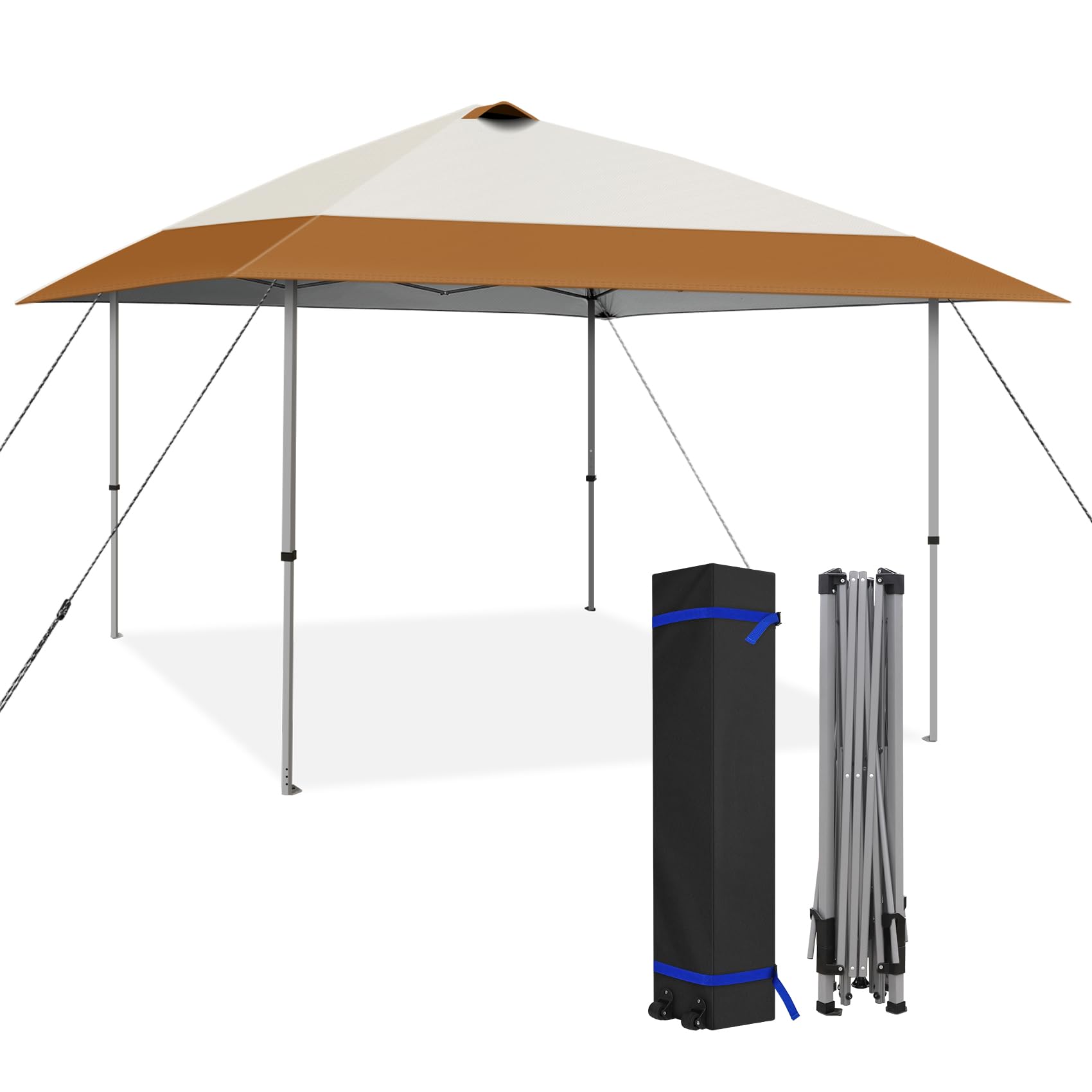 HYPER VENTURE front view showing full 13x13ft coverage and shaded area benefit