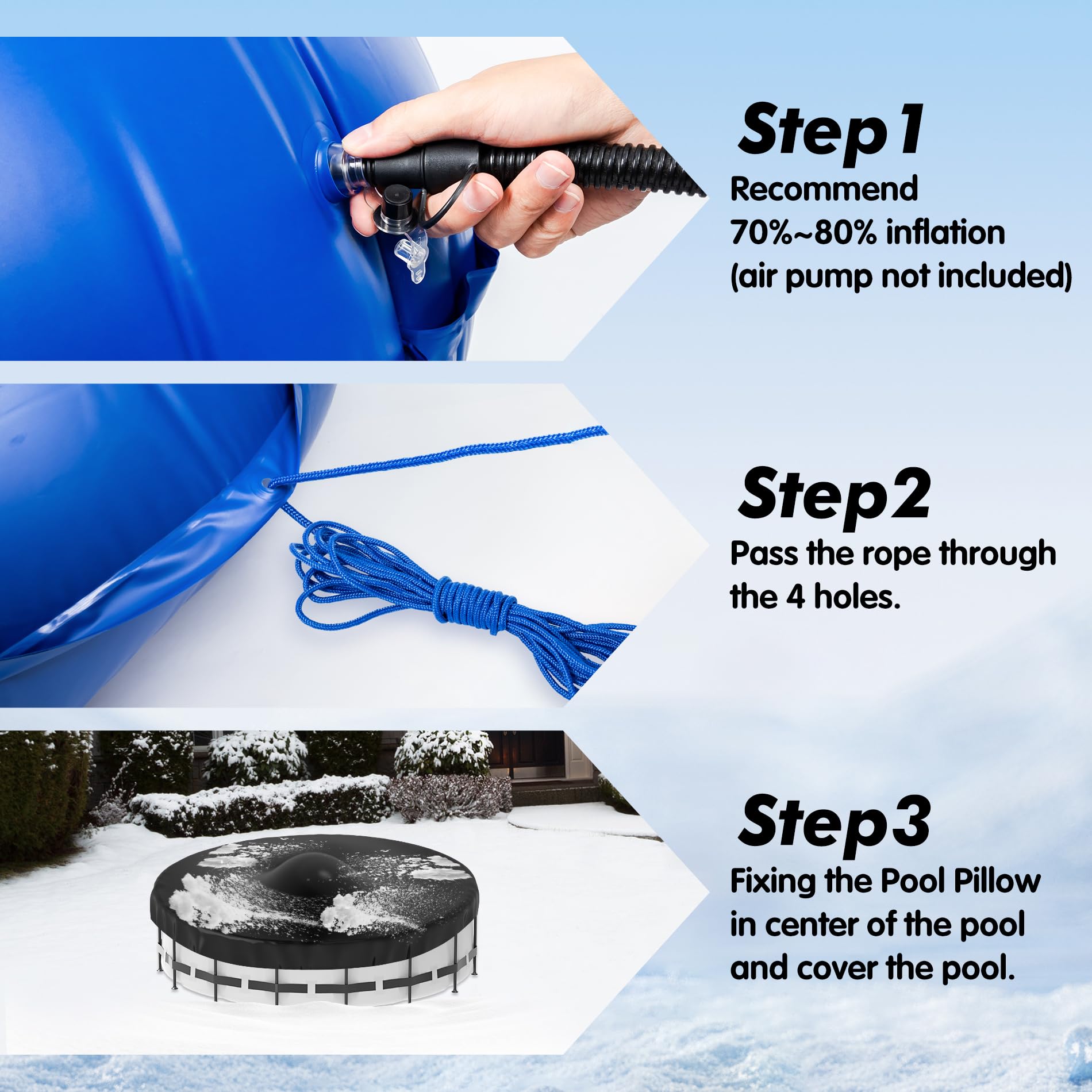 Hyperzoo lifestyle winter scene demonstrating pool wall pressure relief