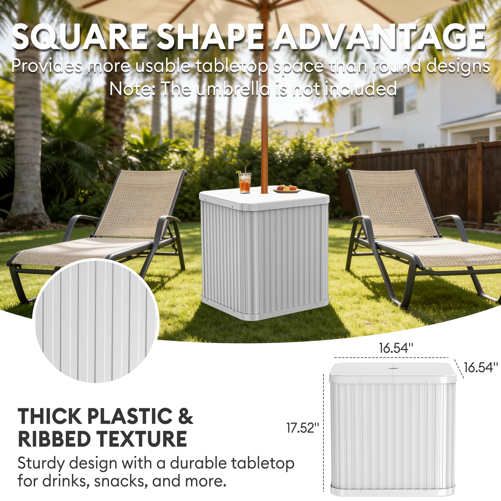 Hyperzoo open top cavity showing storage option and tidy outdoor organization