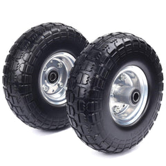 Hyssk front view 10-inch solid wheel shows robust construction and easy swap benefit