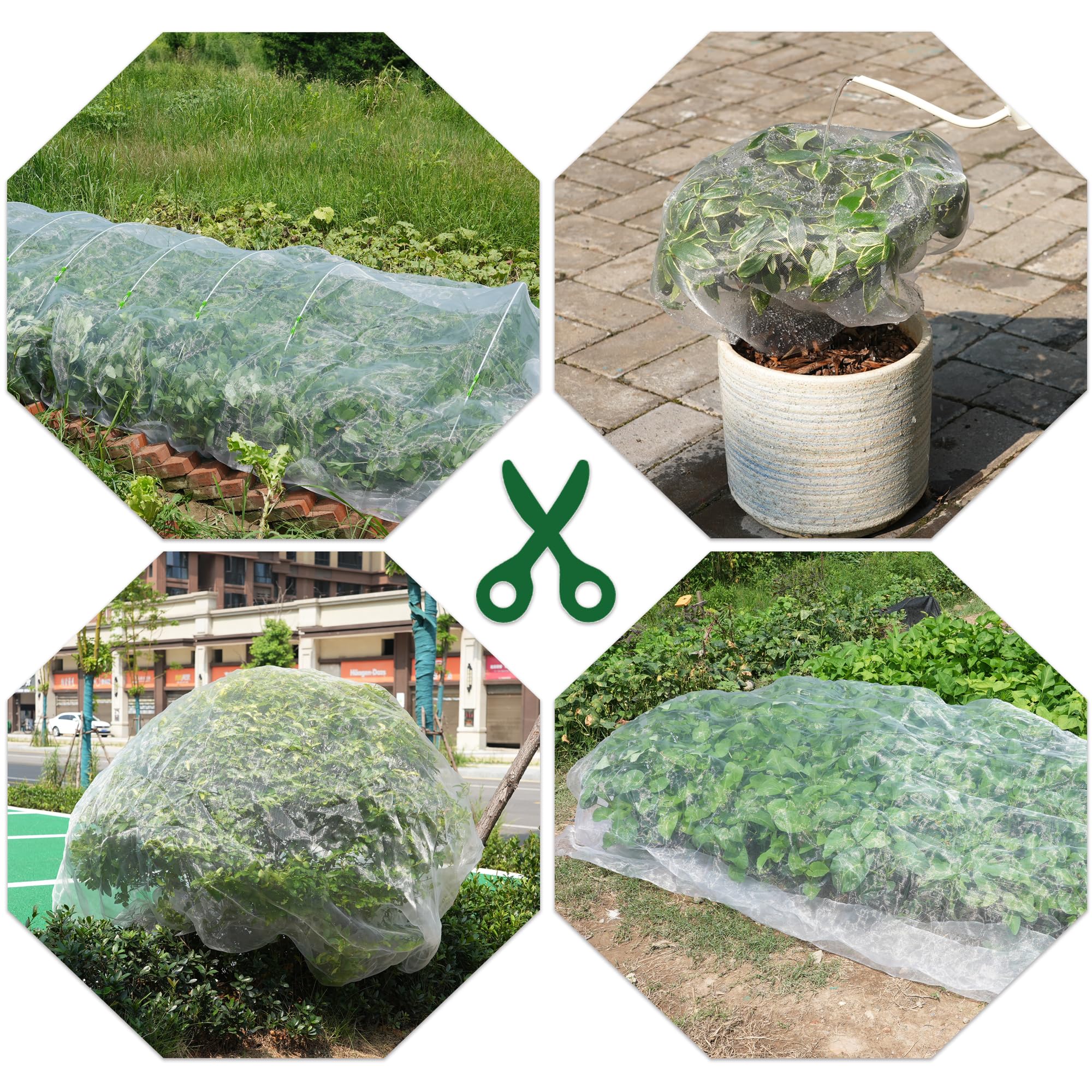 Hyxanons used as patio window screen to block debris while maintaining airflow